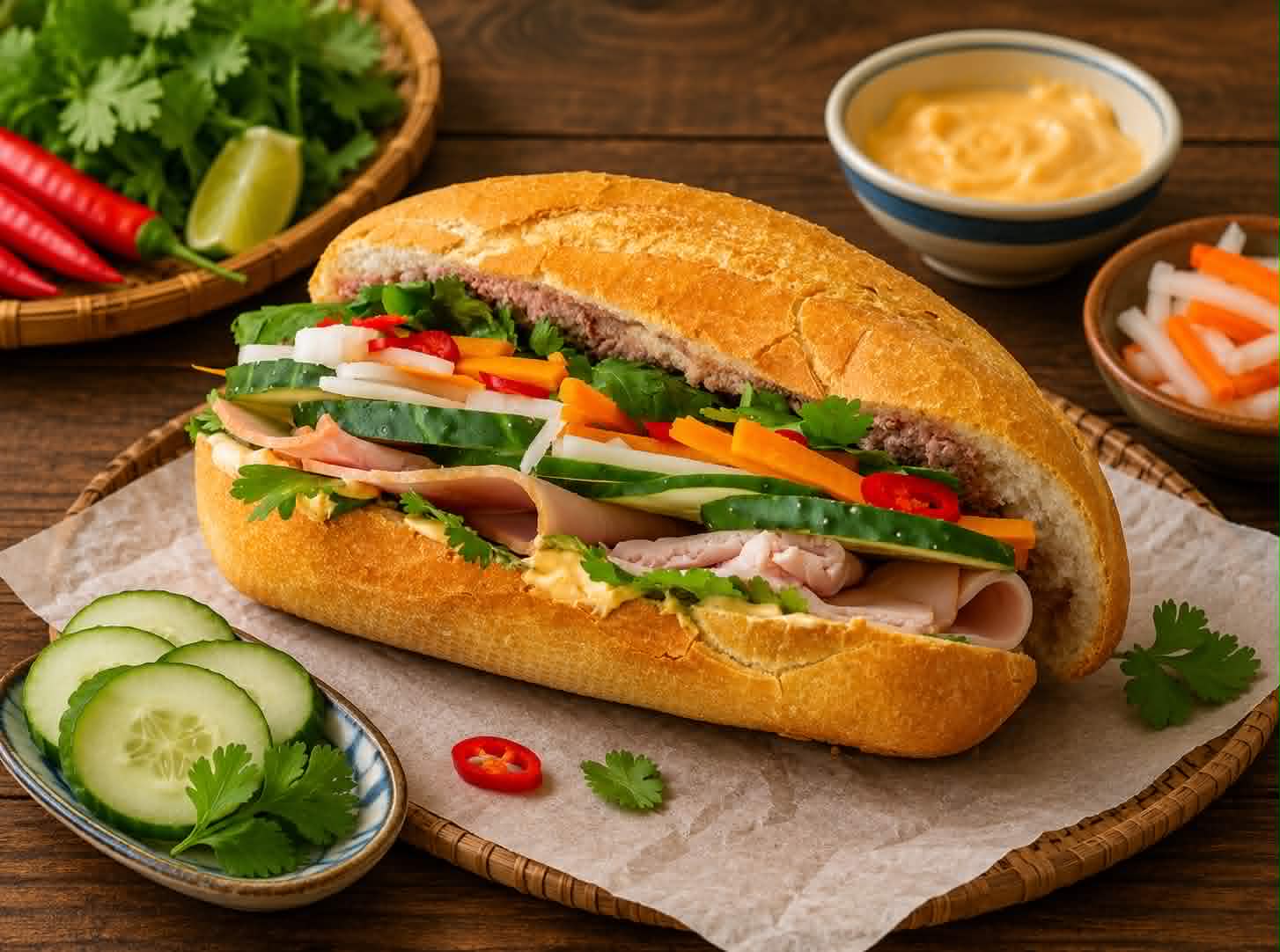 Bánh mỳ pate thịt nguội