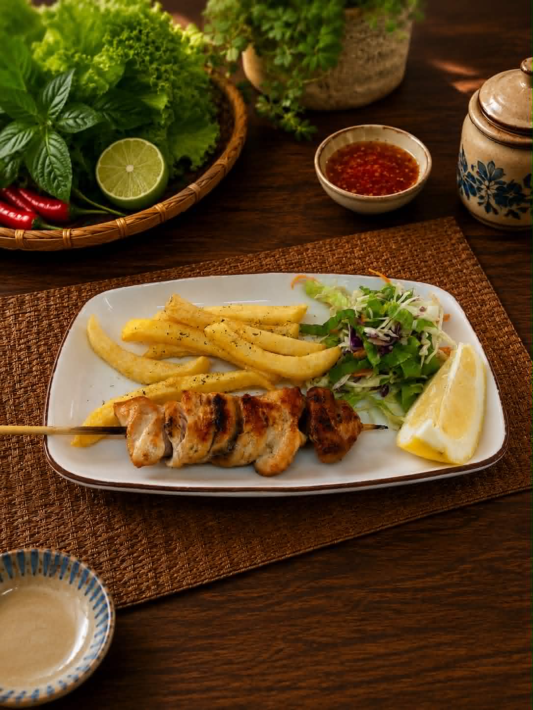 Thịt gà xiên nướng